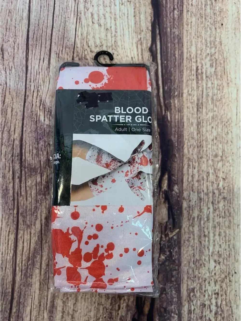 Red and White Splatter Print gloves